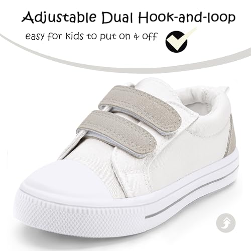 Image of K KomForme Toddler Shoes, Hook & Loop Canvas Sneakers for Boys and Girls | Slip-on, Lightweight, Comfortable