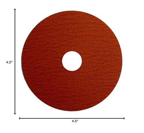 Image of Weiler 69854 Tiger Ceramic Alumina Resin Fiber Sanding & Grinding Disc, 4-1 /2 inch Diameter, 80 Grit, 7 /8 inch Arbor Hole (Pack of 25)