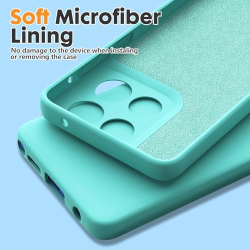 Image of DIZORO Microfiber Candy Case for Motorola Moto Edge 70 Fusion 5G Smooth Touch Cushion Liquid Soft Silicone Gel Phone Cases Non-Slip Full Body Protective Back Cover - Mint