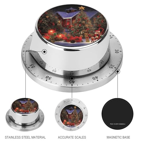 Minuterie de cuisine en acier inoxydable avec alarme sonore et dos magnétique - 4