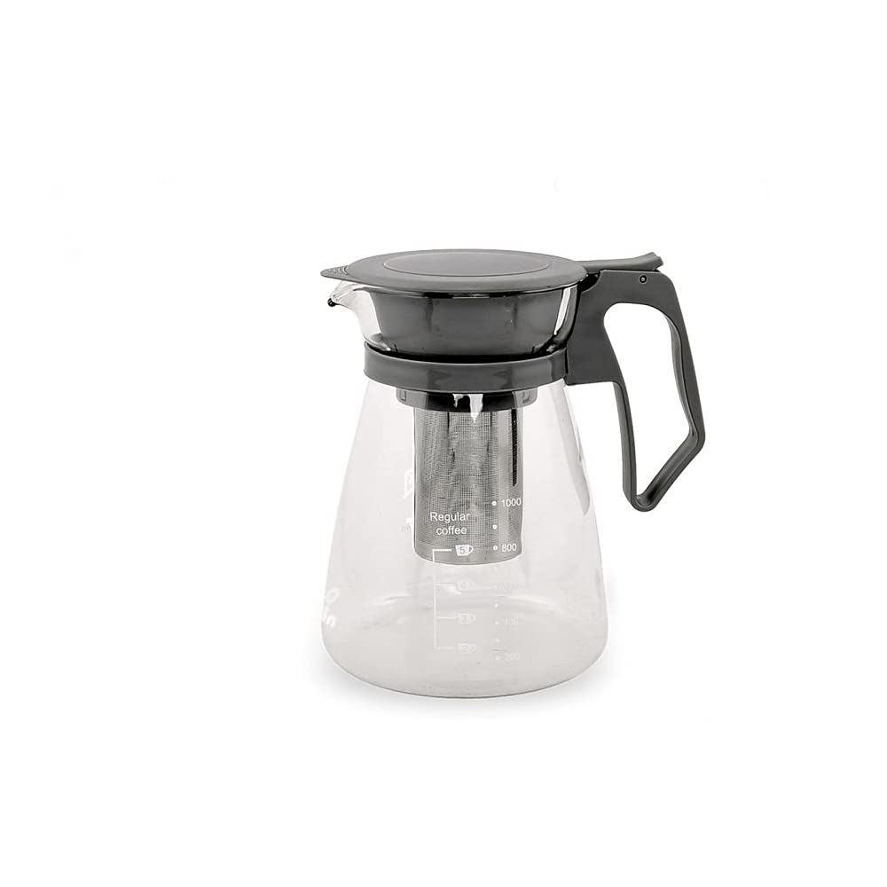 Théière en verre 1,5 L borosilicate haute résistance et finitions inox brossé