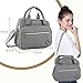 Crossbody Small Diaper Bag, Cute Mini Baby Diaper Tote Bags with Insulated Pockets for Traveling Outdoor Parent,Gray