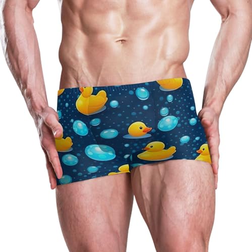 Little Yellow Duck Mens Swim Trunk Swimwear Bathing Suit Swim Brief Square Leg Board Short S B04023562