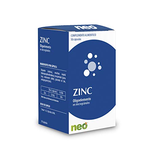 En Oferta Neo | Zinc - 50 Cápsulas | Complemento Alimenticio Para Favorecer La Función Cognitiva Normal Y Reforzar El Sistema Inmunitario | Vegano Sin Alérgenos Ni Gmo | Tomar 1 O 2 Cápsulas Al Día