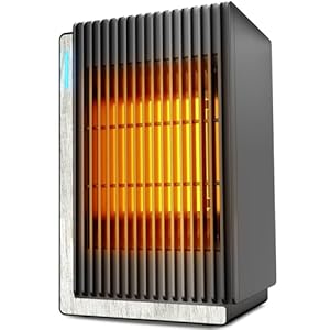 Space Heater, Small Portable Electric Heaters 1200W/800W, 2/4/6H Timer, Fast Heating, Tip-Over and Overheat Protection, Mini PTC Ceramic Room Desk Heater for Office Bedroom Indoor Use