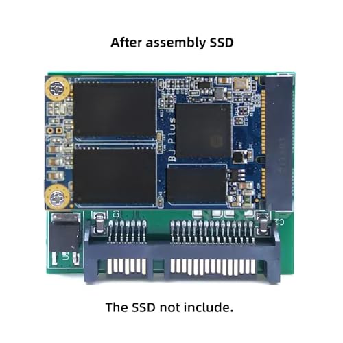 Image of cablecc 50Pin mSATA Low Profile 3050 SSD 5x3cm to 6Gbps 22Pin 2.5 inch SATA 3.0 Disk Adapter PCBA