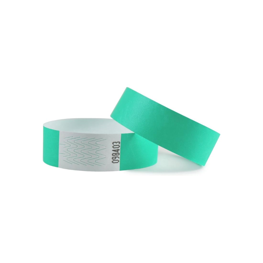 CombiCraft Blank Tyvek Wristbands Turquoise, per 5000 Pieces, Powerful Adhesive Strip for Long -Term use, Event Band for Access Control or Age Control at Events — image 1
