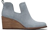 Toms Women's Kallie Pull-up Ankle Boots Stone Grey Suede 9
