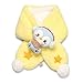 Foulard d'extérieur imitation cachemire coupe-vent en peluche pour enfant Motif pingouin mignon, jaune, 70 cm
