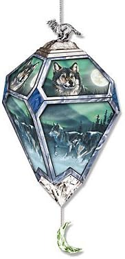 Midnight Run Wolf Art Ornament