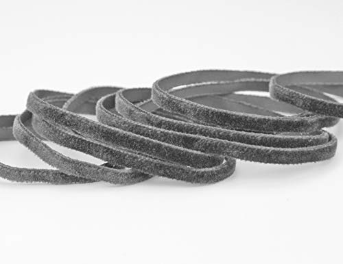 finemark - Cinta de terciopelo gris (924), 1 m x 5 mm, mercancía al metro, cinta decorativa de terciopelo por un lado para coser y decorar Cover