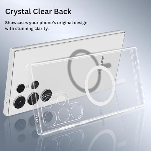 Image of PC & TPU Back Cover for Samsung Galaxy S23 Ultra 5G | Mag-Safe Compatible | Transparent Mobile Phone Cover for Samsung Galaxy S 23 Ultra 5G / Samsung S23 Ultra 5G | Transparent Back Cover
