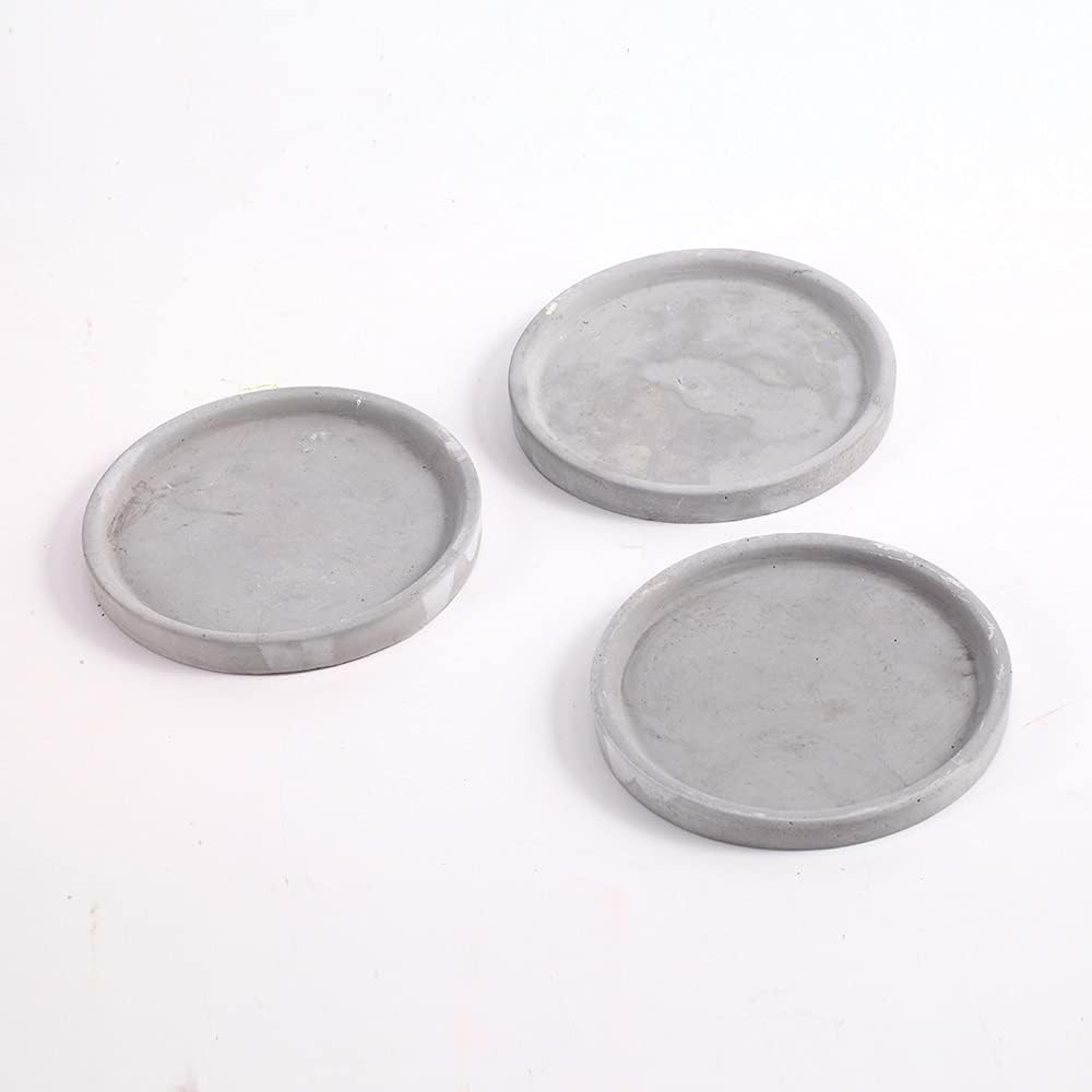 Concrete Planter Mold with Saucers, Flower Plant Pots Modern Decorative Gardening Pot Making Mould for All House Plants, Flowers, Herbs, African Violets, Aloe, Ivy, Colorful