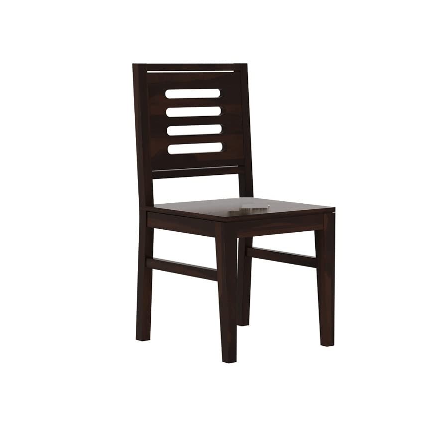 Image of Varsha Furniture Solid Sheesham Wood Dining Chair for Dining Room Set of 2 | Wooden Study Chairs | Multipurpose Chair (Walnut Finish)