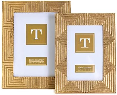 Two's Company Set of 2 Golden Age Photo Frames Includes 2 Sizes