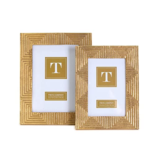 Two's Company Set Of 2 Golden Age Photo Frames Includes 2 Sizes #TOP2