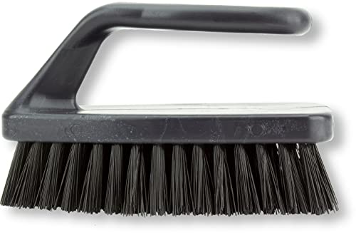 Image of SPARTA Heavy Duty Scrub Brush, Hand Brush with Iron Shape Handle Design for Scrubbing Kitchen Pots and Pans or Bathroom Sink and Shower, 6 Inches, Black, Twin