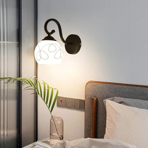 Apliques de pared para pasillos modernos con enchufe y diseño de cristal 7
