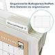 Hängeorganizer Ordner, Zeitschriften Wandhalter mit 6 Taschen Ordnerordner Aufhängenden Taschen, Mehrschichtiges A4-Dateispeichergerät, Tragbarer und Faltbarer Ordnerbeutel