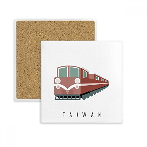 Taiwan Train Coaster sous-verre multicolore absorbant pour tasse et verre