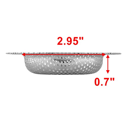 Filtro para desagüe de lavabo metálico 11 cm 2 pcs miniatura 2