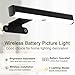 4Pack Wireless Picture Light with Remote,Battery Operated Wall Sconces for Wall Decor,3 Color Timer&Dimmable Paintings Light LED Art Display Lamp Picture Frame Light for Artwork Posters Gallery-Black