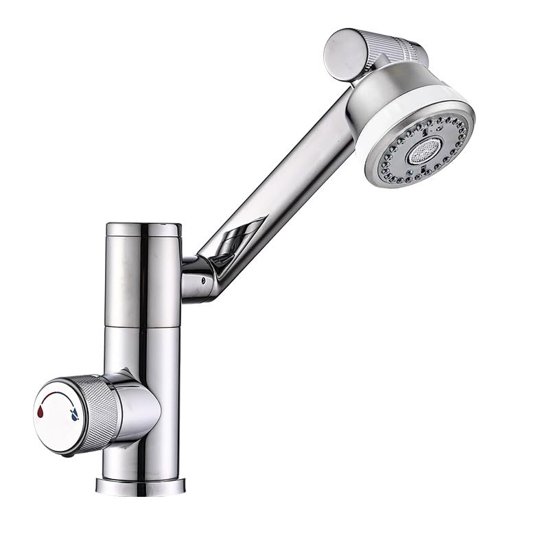 Robinet d'eau chaude froide ISCBAFYX pour lavabo de salle de bain avec meuble