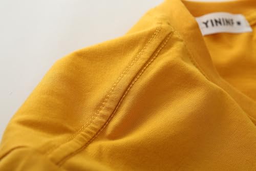 Image of YININF Men's T-Shirts Hipster Short Sleeve Solid Color Crew Neck Cotton Soft Fitted Tees