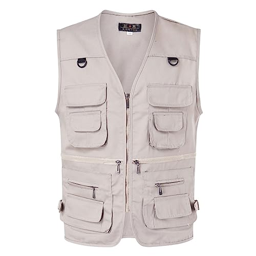 Gilet Orvis Homme Taille L Marron, Pêche Utilitaire, Fermeture Boutonnée Et Zippée