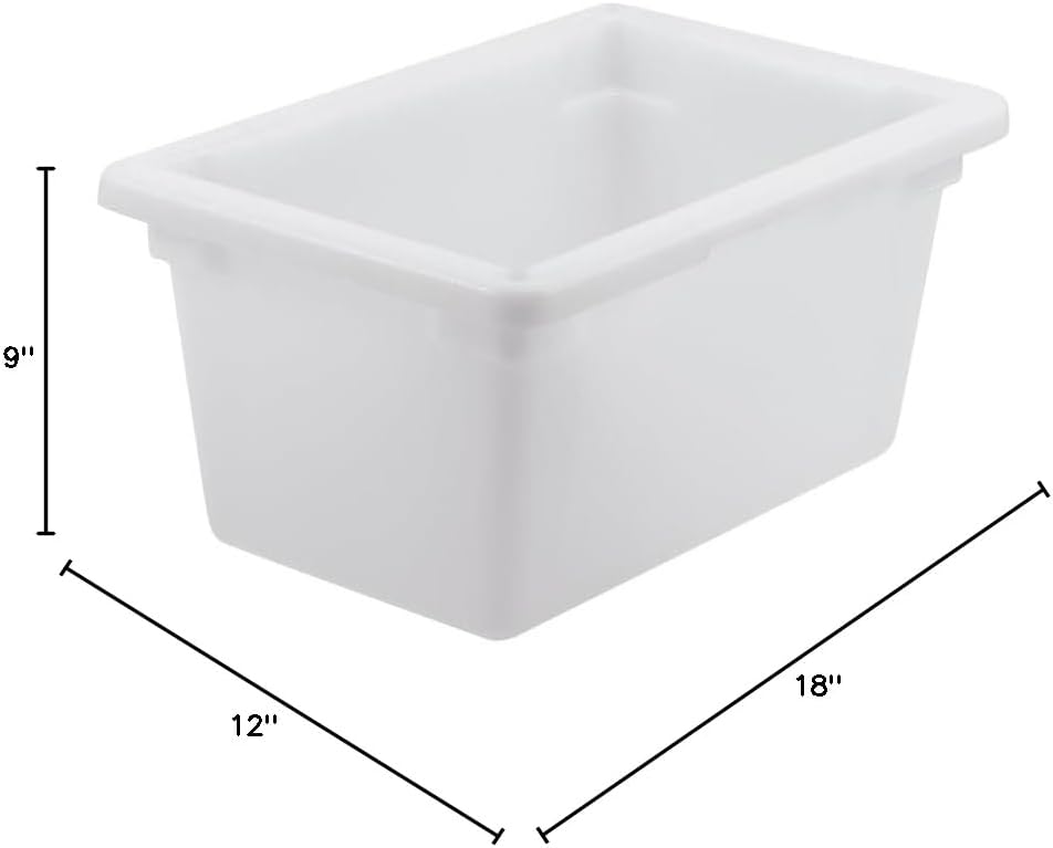 Winco Commercial Food Storage Box/Tote for Restaurant, 12" x 18"