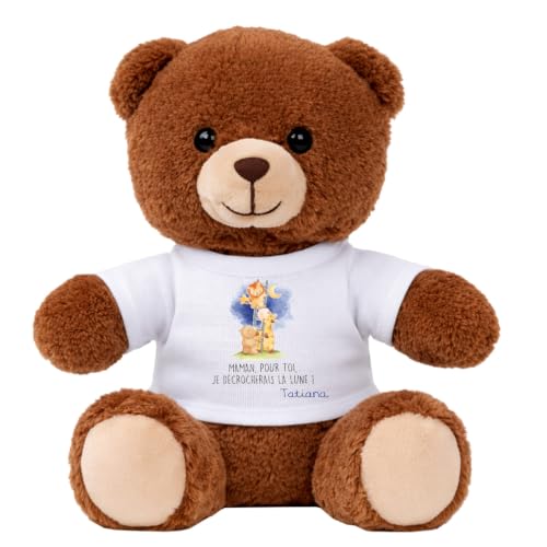 Ours en peluche Tatiana : cadeau de naissance personnalisé et idéal pour liste de naissance bébé