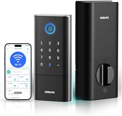 DESLOC Smart Lock K120 with GPT 3D Fingerprint, 15,000mAh Battery...
