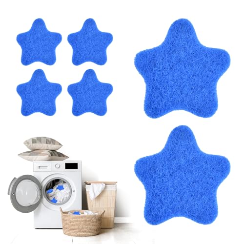 Ziyonix 6 Piezas Atrapa Pelos Lavadora, Bolas Atrapa Pelos para Mascotas, Recoge Pelo Reutilizable para Eliminar Pelo de Perros Gatos, Captador de pelos para Lavadora y Secadora