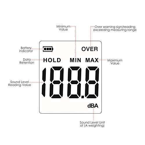 Professional Noise/Sound Level Meter Digital 30~130dBA Decibel Meter Measuring Instrument