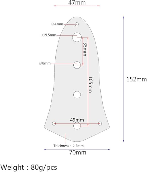 Amazon _ ニウム合金 ベースコントロールプレート ベースパーツ 全2タイプ, タイプ1 _ ベースパーツ _ 楽器・音響機器