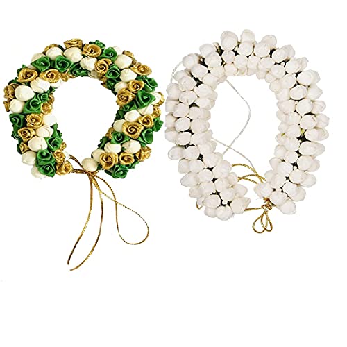 AorviDesigns Sola Mogra Juda Gajra ���f�B�[�X&�K�[���Y�p�A�p�b�N-02�A�J���[-�z���C�g�ƃO���[��