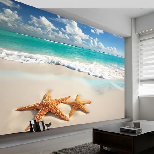 Papier peint photo non tissé belle plage océan décoration murale