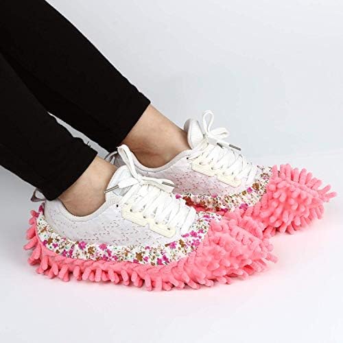 Mop Slippers,Mop Shoes,Kitteny3 Pairs Multifunction Microfiber Dust Mop Shoes Slippers Cleaning for Home, 6pcs