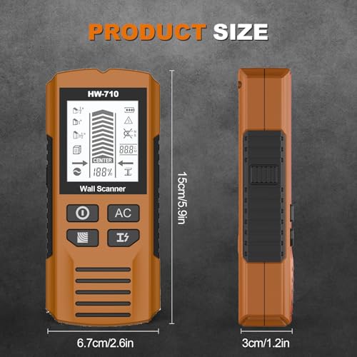 Détecteur de métaux à main portable avec écran LCD et alerte audio - 6