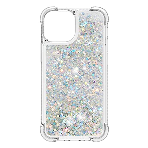 Lijc Hoesje voor iPhone 13 Glitter Vloeibaar Drijfzand Transparant Four Corners Anti-Fall TPU Bumper Zachte siliconen… - Afbeelding 3