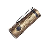 ThruNite T1 1500 Lumen Compact Rechargeable EDC Flashlight Side-Switch Mini Light with CREE XHP50 LED, Stepless Dimming, Magnetic Tailcap, Customized 18350 Battery Included, Desert Tan-CW