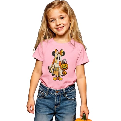Girls Boys Halloween Outfits Cute Mouse Pumpkin Shirts Trick or Treat Spooky Season Tshirt Tops Kids Fall Clothes