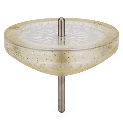 日本こままわし協会 認定 こま ヒバリ (クリアグリッター 限定色) 鉄芯こま 紐こま ひもこま こま紐付き