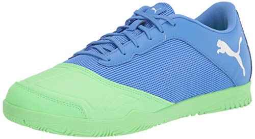 Puma Unisex Adult Sala Soccer Shoe, Blue Glimmer-Elektro Green-Puma White, 13.5 Women 12 Men Us #TOP14