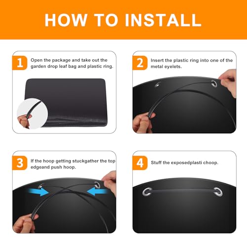 2X 500L Gartenabfallsack, Wiederverwendbare Gartensäcke mit Griffen, Selbststehend, Wasserdicht, Gartensack, Laubsäcke Faltbar inkl.Handschuhe, Laubsäcke Groß Stabil,für Gartenabfälle und Grünschnitt