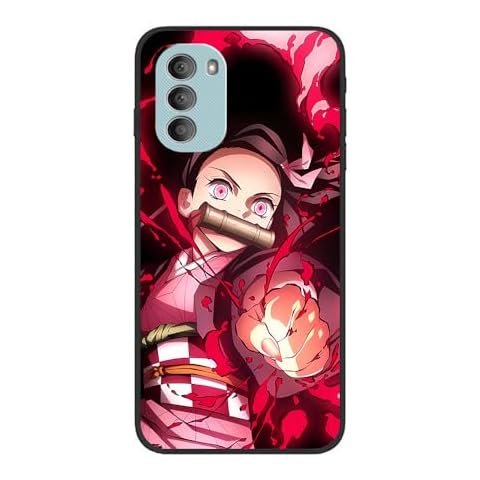 Black Cartoon Case Compatible with Moto G Stylus 2022 Demon with Slayer Kamado Nezuko Poster Slim Shockproof TPU Silicone Protective Cover Phone Case for Moto G Stylus 2022 Cover