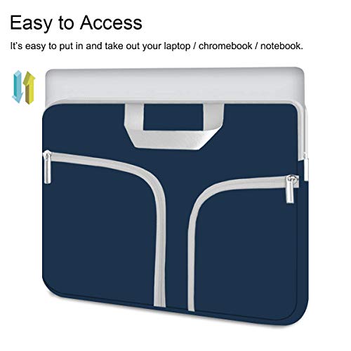 HESTECH Chromebook Case 11.6,Neoprene Laptop Sleeve Bag Computer Cover for 11\"-12.5 inch Macbook Air Acer r11 HP Stream Surface Pro Asus Lenovo c330 Dell Samsung Plus 3 Toshiba Google,Navy Blue
