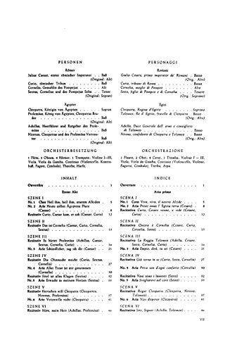 Julius Caesar: German, Italian Language Edition, Vocal Score (Kalmus Edition) (German Edition) - Image 3