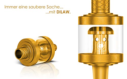 DILAW® Shisha SKITTO Glas Molassefänger Aluminium Wasserpfeife, Vorkühler-Aufsatz für(Schliff 18/8) Zubehör (Gold) – Bild 8