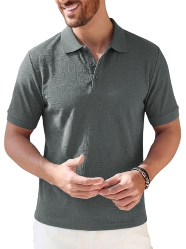 Image of TAGDOMen's Polo T Shirt | Half Sleeve | Textured & Collar Polo T-Shirt for Men (2053)
